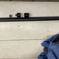 Couvre canon carbone et adaptateur  1/2   20 UNF  en M12 POUR CARABINE PCP SNOWPEAK T-REX 5.5