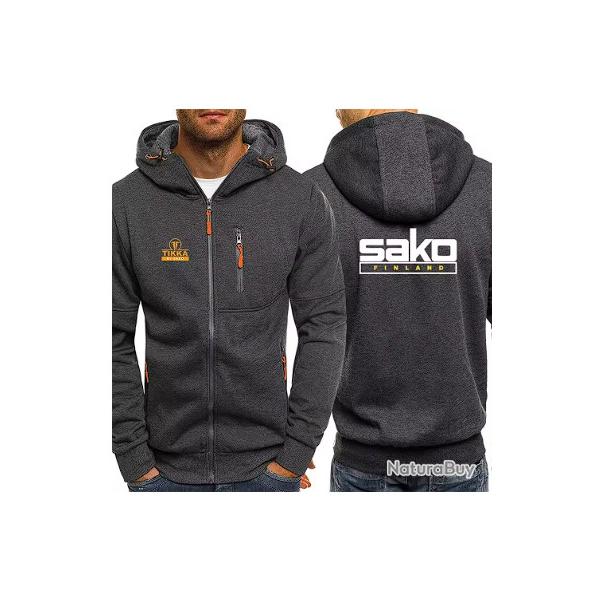 Sweat TIKKA / SAKO gris fonc LIVRAISON GRATUITE