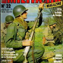 Militaria magazine 32, poilu de verdun, 4 commando, garand m1, écussons de bras mod 45, casque d'aci