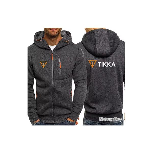 Sweat TIKKA gris fonc LIVRAISON GRATUITE