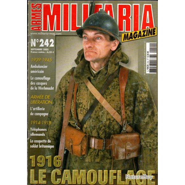 Militaria magazine 242, casquette soldat britannique 1905-18,une vie de gendarme , tlphones 14-18