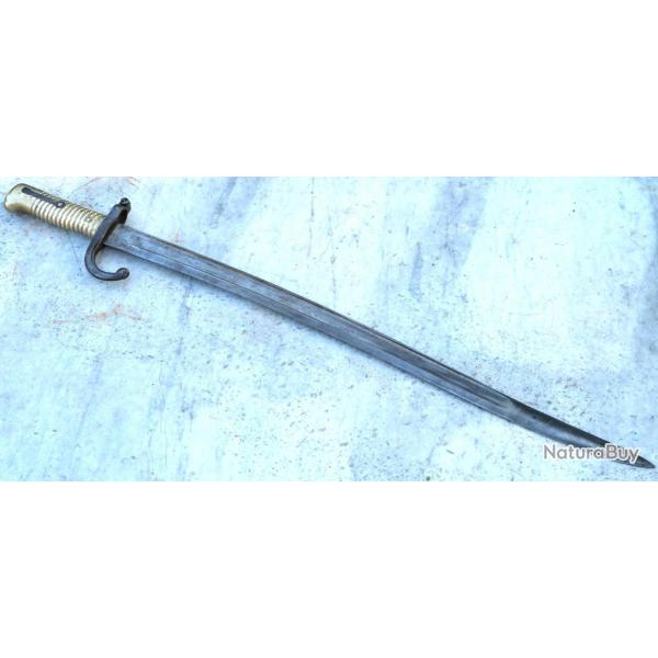 Sabre baïonnette français Chassepot modèle 1866 SF Saint Étienne daté août 1872  LIS25BAI002