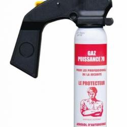 Bombe gel ou gaz cs puissance 70 Le Protecteur 100ml avec poignée Gaz CS