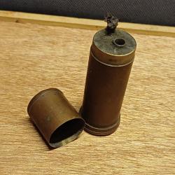 Beau briquet de poilu grand format - art de tranchée WW1 - douille laiton