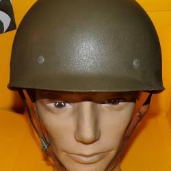 CASQUE MILITAIRE LEGER DE L'ARMEE B.W ALLEMAGNE DE L'OUEST TYPE O.T.A.N , U.S , TAILLE 59-61,PEU SE