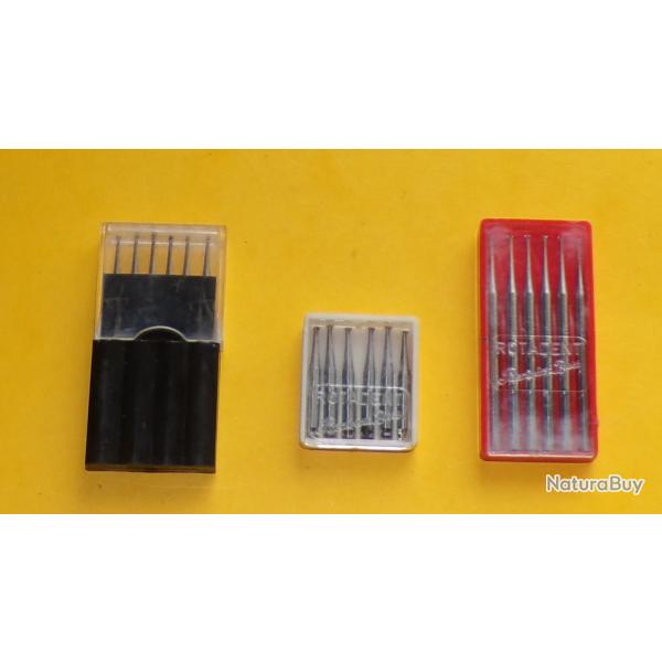 SERVICE DE SANTE : OUTIL MEDICAL LOT DE TROIS BOITES DE FRAISE POUR DENTISTE , TRES BON ETAT VOIR PH