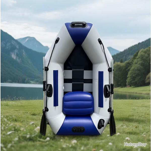 Bateau de pche gonflable en PVC avec pompe sac de transport x2 pagaies kit de rparation neuf