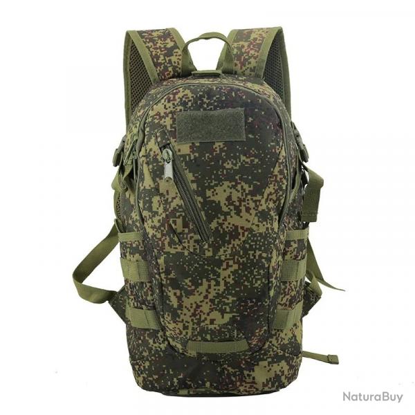 Sac à Dos Tactique 35L Etanche Camouflage Randonnée Chasse Voyage Sport Militaire Vert Camo