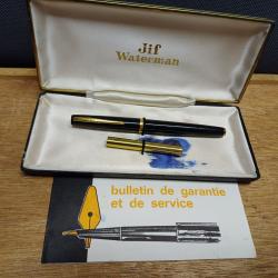 Ancien stylo plume WATERMAN ligne 60 réf 5920 plume or 18K - boite et papiers
