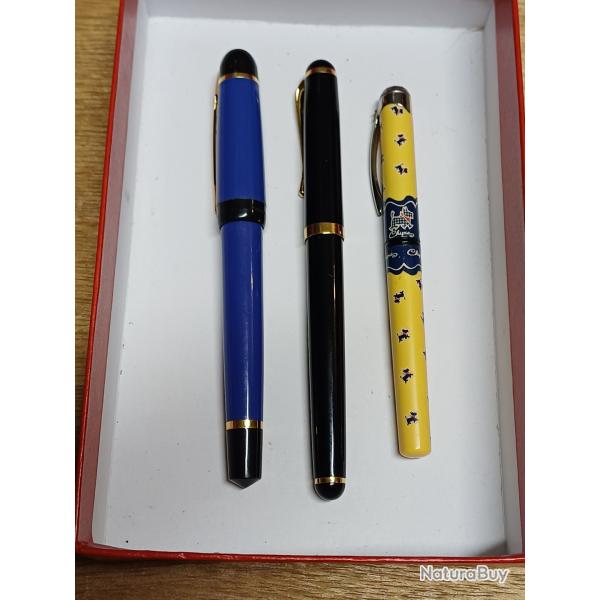 Joli lot de 3 stylos plume WATERMAN - PARKER et CHIPIE