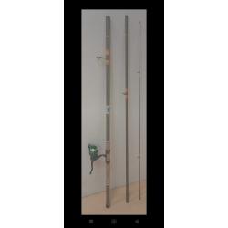 Moulinet neuf + grand lancer léger. Rare : marque Atlas. Idéal pour prospecter et manier. 3,30m