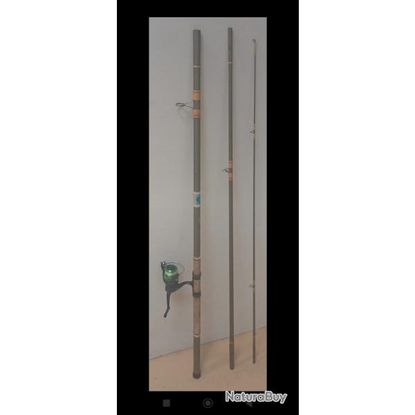 Moulinet neuf + grand lancer lger. Rare : marque Atlas. Idal pour prospecter et manier. 3,30m