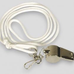 Sifflet métal + cordon blanc