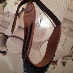 Cartouchiere cuir pour balles carabine