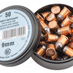 MUNITION BALLE 9 MM FLOBERT TETE CONIQUE
