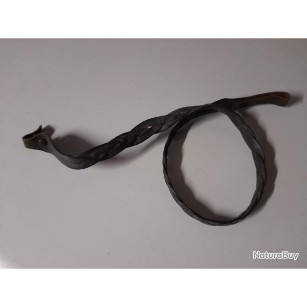 Bretelle cuir tressée