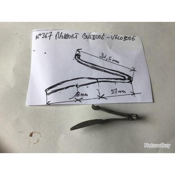 VENDU PAR LE-CUIRASSIER N 367 RESSORT D'ARMURERIE POUR REVOLVERS BULDOOG/VELODOOG