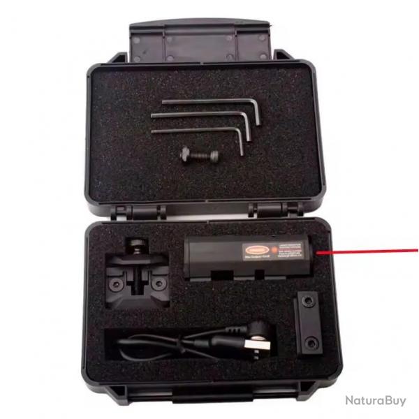 Laser rouge tactique rechargeable pour montage sur rail picatinny weaver 11 mm et Mlok