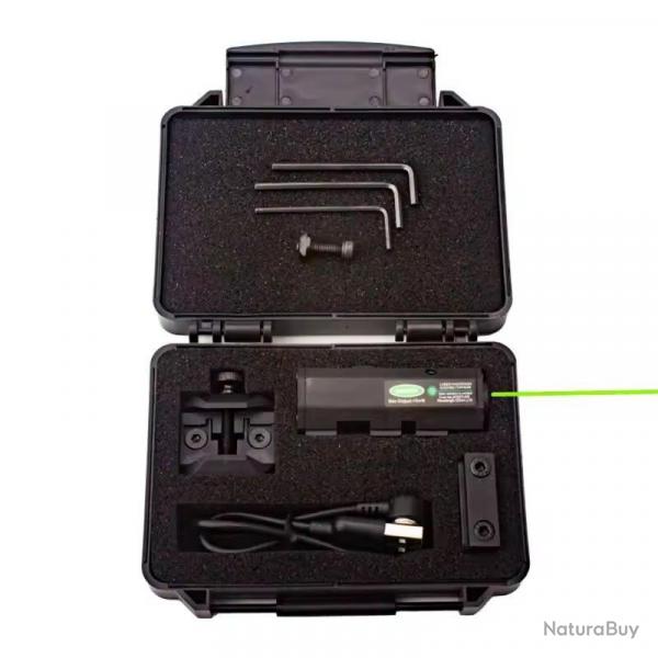 Laser vert tactique rechargeable pour montage sur rail picatinny weaver 11 mm et Mlok