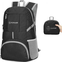 Sac à Dos 35L Imperméable Sport Pliable Léger Trekking Pêche Camping Escalade Randonnée Noir