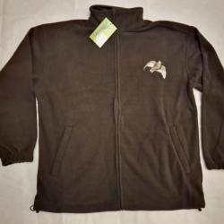 Veste polaire Treeland marron brodée bécasse - HILMAR SUPER DESTOCK !!!