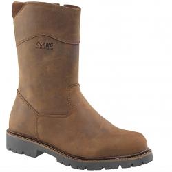 Bottes homme fourrées mouton en cuir gras avec crampons OC system 44 moka