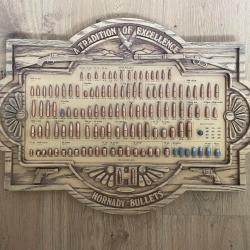 PANNEAU D'AFFICHAGE DE MAGASIN MUNITIONS HORNADY BULLETS VINTAGE