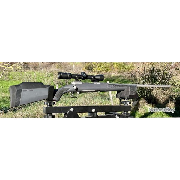 Carabine  verrou SAVAGE 110 Storm Cal 308W canon inox Lunette  et point rouge