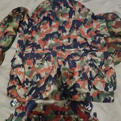 Veste avec musette intégré. Armée suisse 1974 T48 (L,XL)