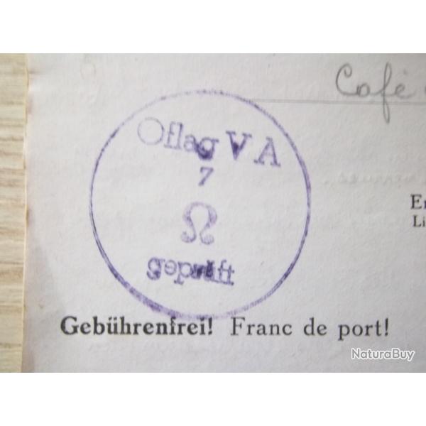 25.3.1941 correspondance prisonnier guerre document militaire