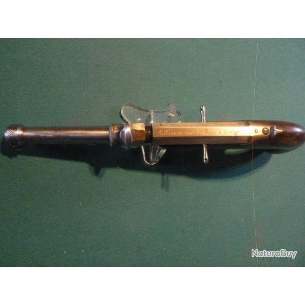 Rare pistolet tir rduit ( systme Jansen) sign avec reste d'or Rebsamen armurier a Geneve