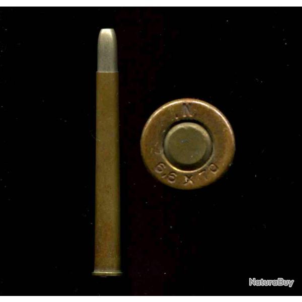 6.6 x 70 R - RARE marquage : .N 6,6x 70  - balle nickel pointe creuse