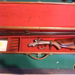 Tr&eacute;s Beau Drilling calibre 9.3x72R et 16/65 dans sa valise en cuir