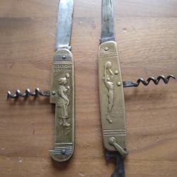 2 couteaux pliants coursolle sans prix de réserve