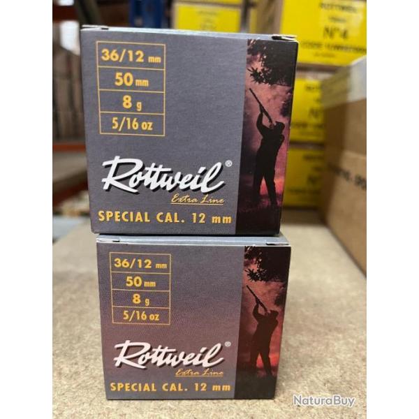 25 Munitions Rottweil 12mm 8 g, 12/50 N9