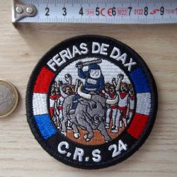écusson CRS 24 France féria de Dax Landes France insigne collection