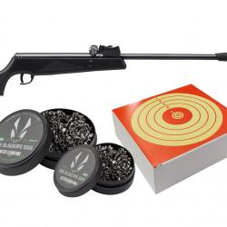 Pack carabine à plomb multicoups Snowpeak SR1000X cal. 4,5 mm + plombs + cible