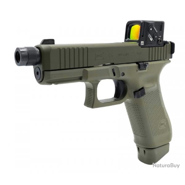 Glock - Pistolet GLOCK 45 A-Cut COA Gen 5 FS Filet M13x1,5 - LH Edition Hunter  ODG- Cal 9mm