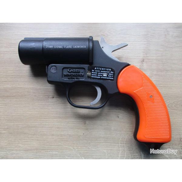 PISTOLET LANCE FUSEE MARINE US. OLIN- WINCHESTER.