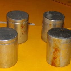 LOT DE 6 BOITES EN ALU POUR TETE D'ARTILLERIE  , BON ETAT VOIR PHOTOS . POUR TOUT RENSEIGNEMENT ME C