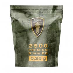 Billes pour arme BB Elite Force - Blanche - 6 mm 0,25g x2500
