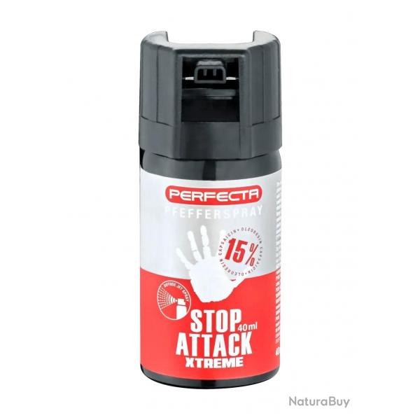 Bombe de défense Stop Attack Xtreme - 40 ml - Gaz Poivre