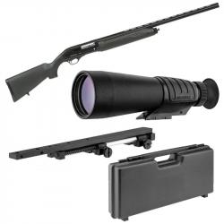 Pack semi-automatique Country Synthétique 12/76 + Demi-jumelle Waldberg 9x63 Canon 76 cm