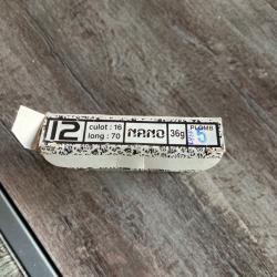 Cartouche calibre 12 culot 16 long 70 36 gr plomb de 5