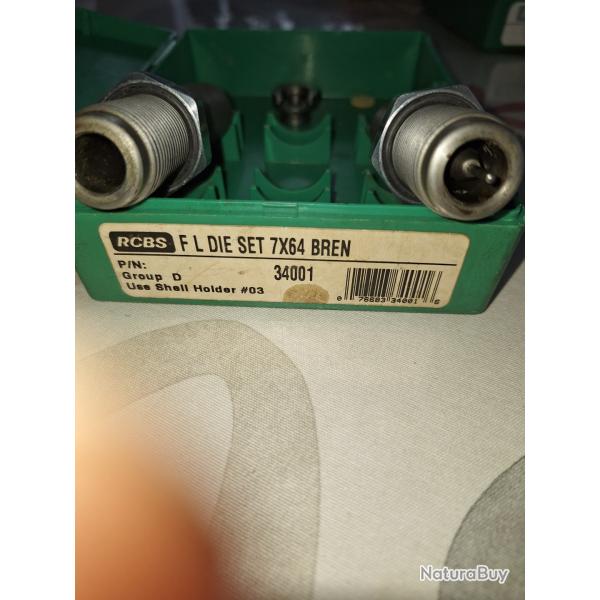 RCBS jeu d outils occasion 7x64 +sh vendu par poudrenoirepro