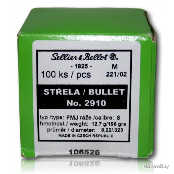 Ogives Sellier & Bellot 8 mm/.323  N°2910 196grs x100