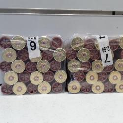 6992B  LOT DE 50 CARTOUCHES PAGERIE "LA CUIVREE" CAL12 32G BOURRE JUPE N 6  NEUF