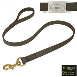 Laisse Biothane cousue, noire - MORIN