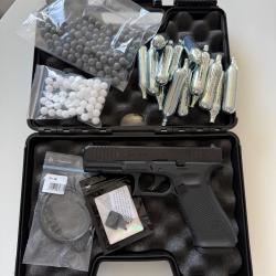 PACK UMAREX Glock 17 gen5 T4e 43 + ressort 15%+ PLB Sparclettes + QAB.   7.5J