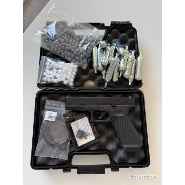 PACK UMAREX Glock 17 gen5 T4e 43 + ressort 15%+ PLB Sparclettes + QAB.   7.5J